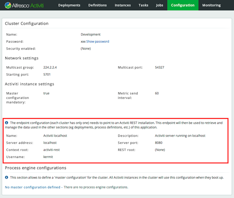 endpoint config