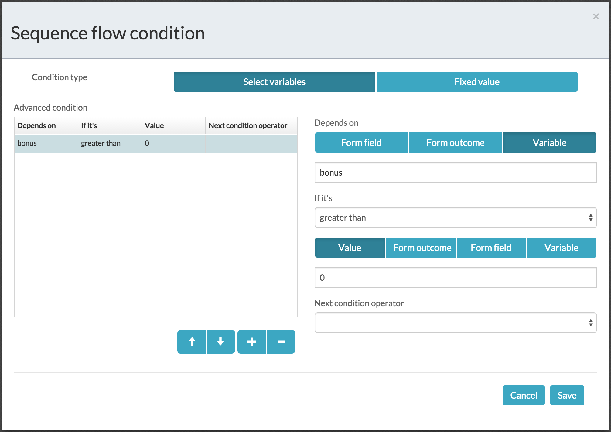 decision process gateway condition