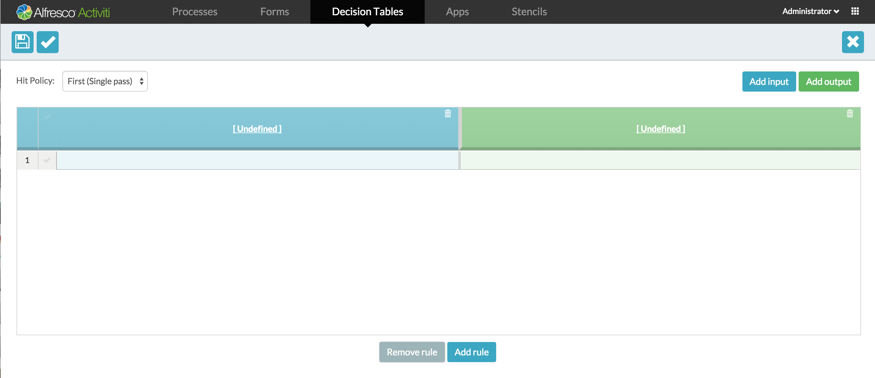 decision table editor