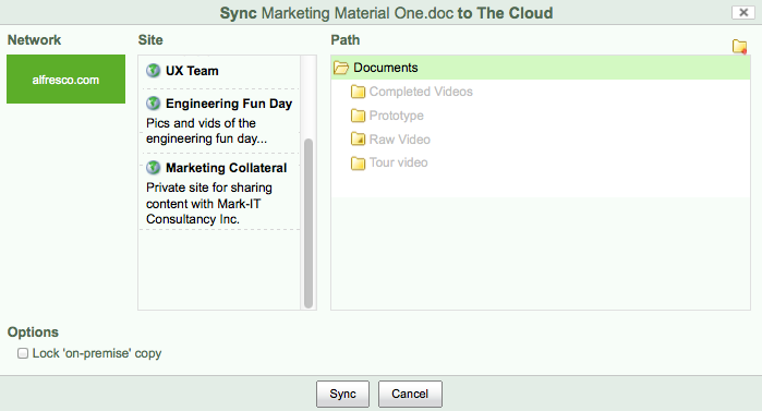 Sync to the Cloud