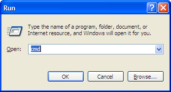 Run dialog box